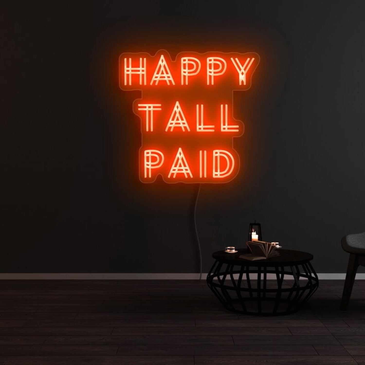 Happy Tall Paid Led Neon Sign | Shineneon