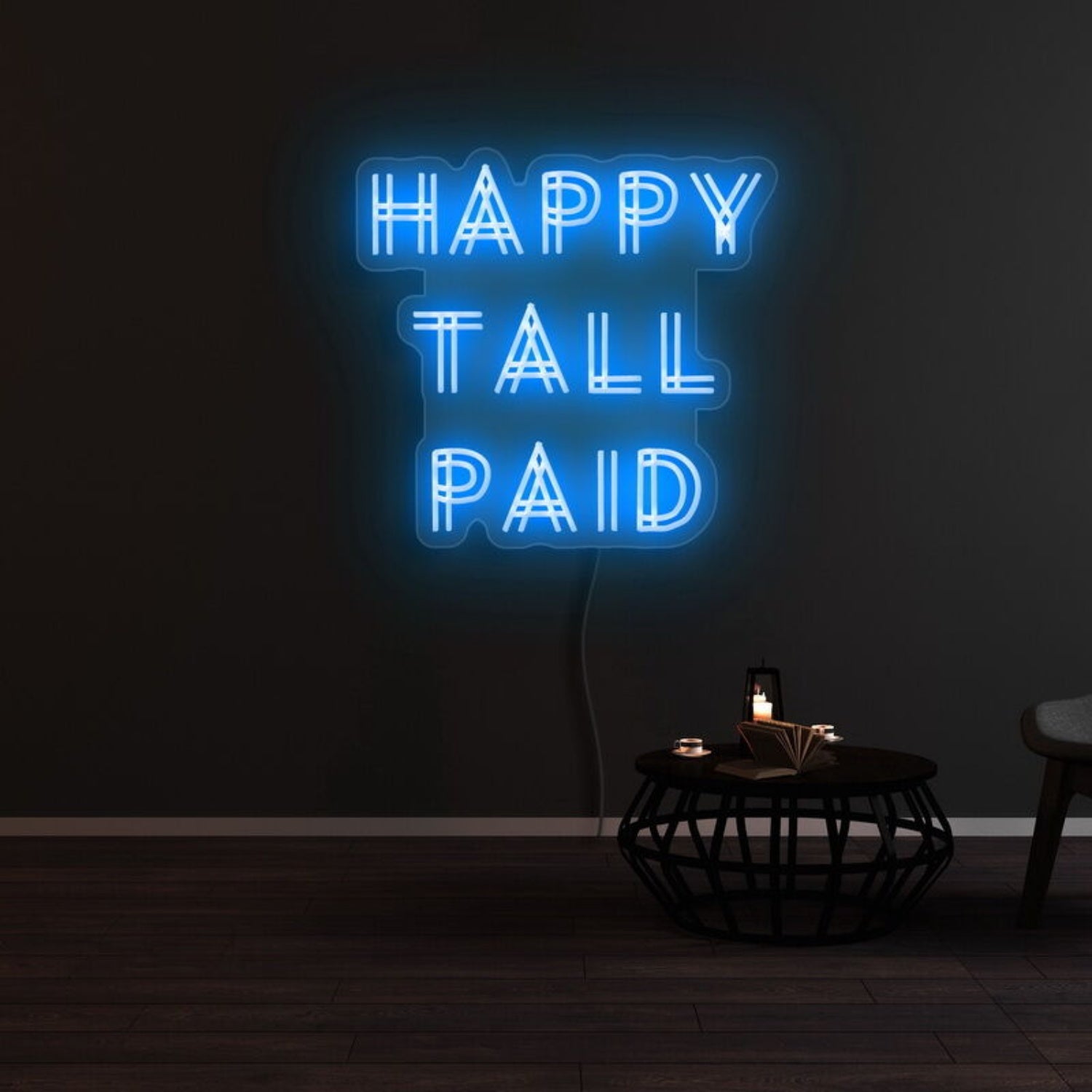 Happy Tall Paid Led Neon Sign | Shineneon