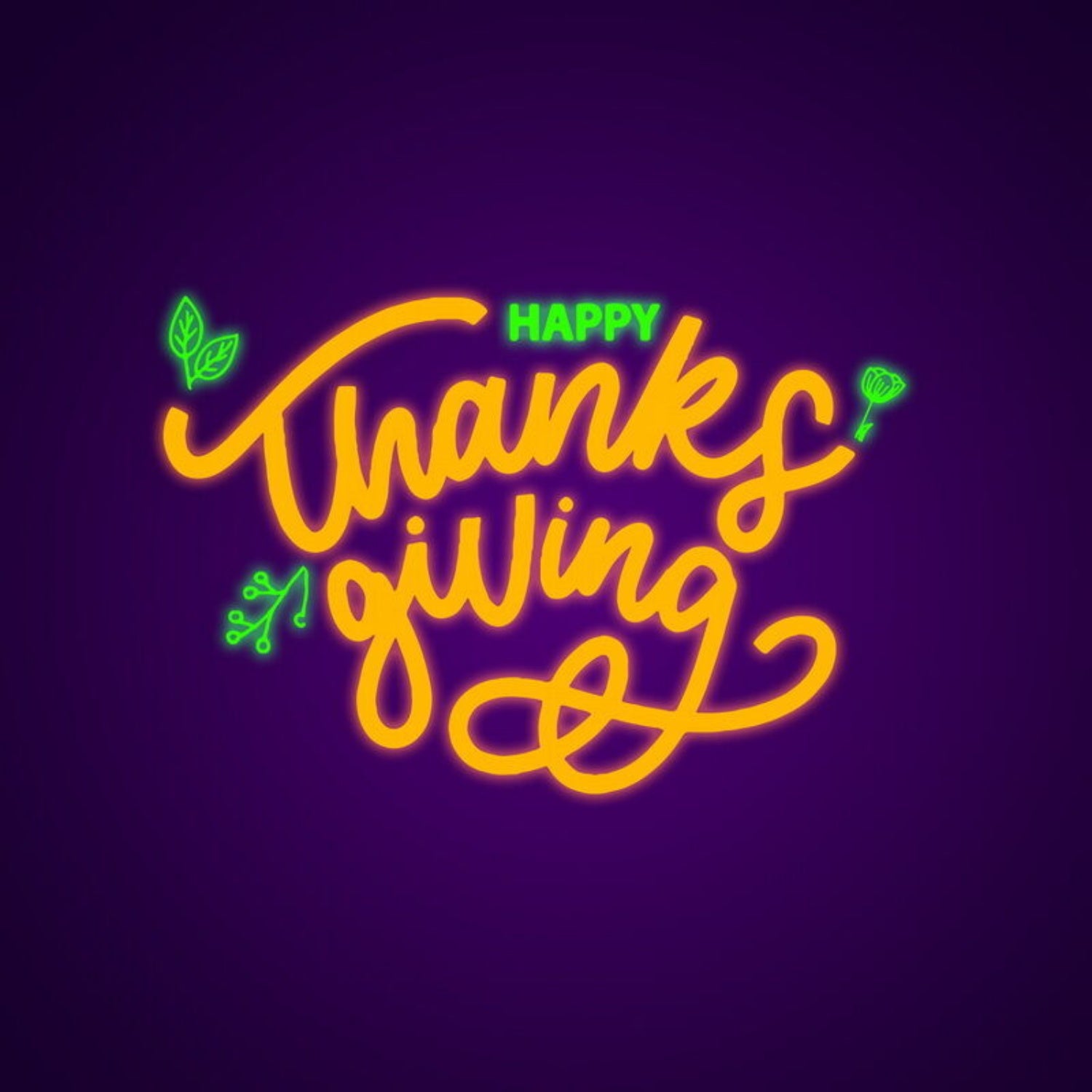 Happy Thanksgiving Neon Sign For Festive And Celebratory Spaces | Shineneon