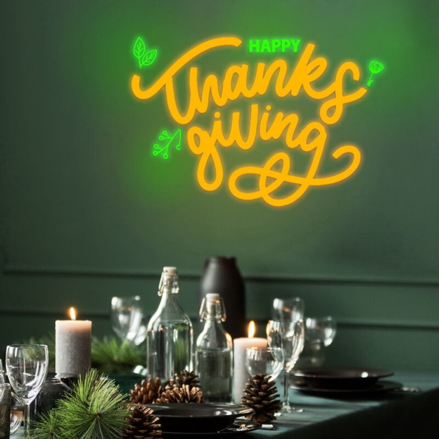Happy Thanksgiving Neon Sign For Festive And Celebratory Spaces | Shineneon