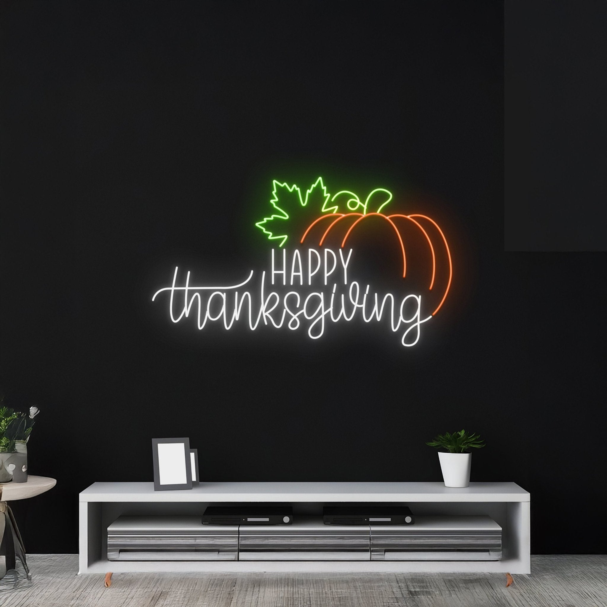 Happy Thanksgiving Pumpkin Led Neon Sign - Shineneon