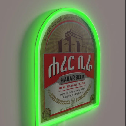 Harar Beer Ethiopia Rgb Led Neon Sign - Shineneon