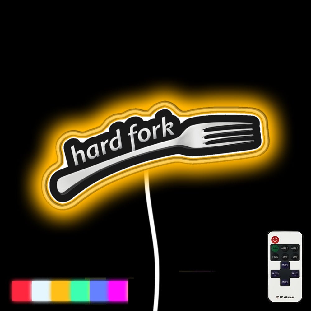 Hard Fork Funny Crypto Led Neon Sign - Shineneon