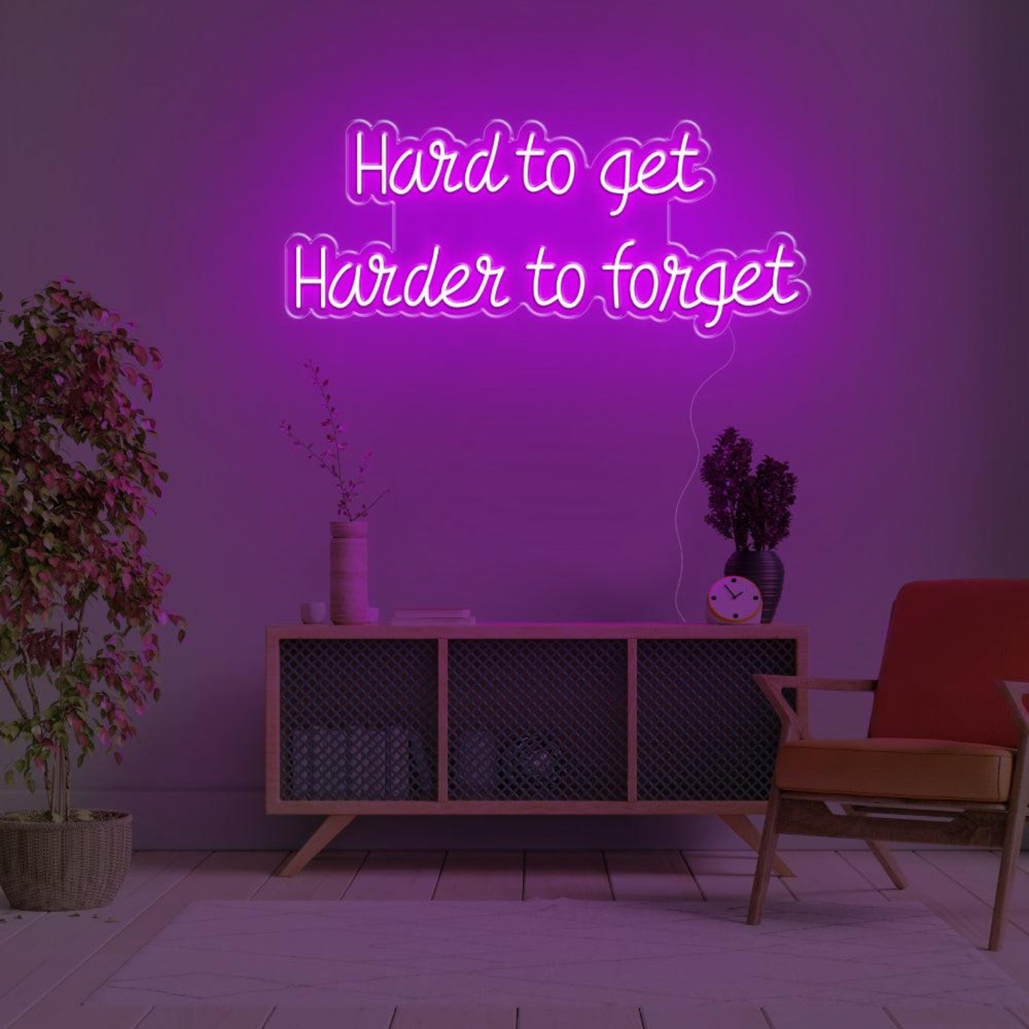 Hard To Get Harder To Forget Green Led Neon Sign For Indoor Wall Art | Shineneon