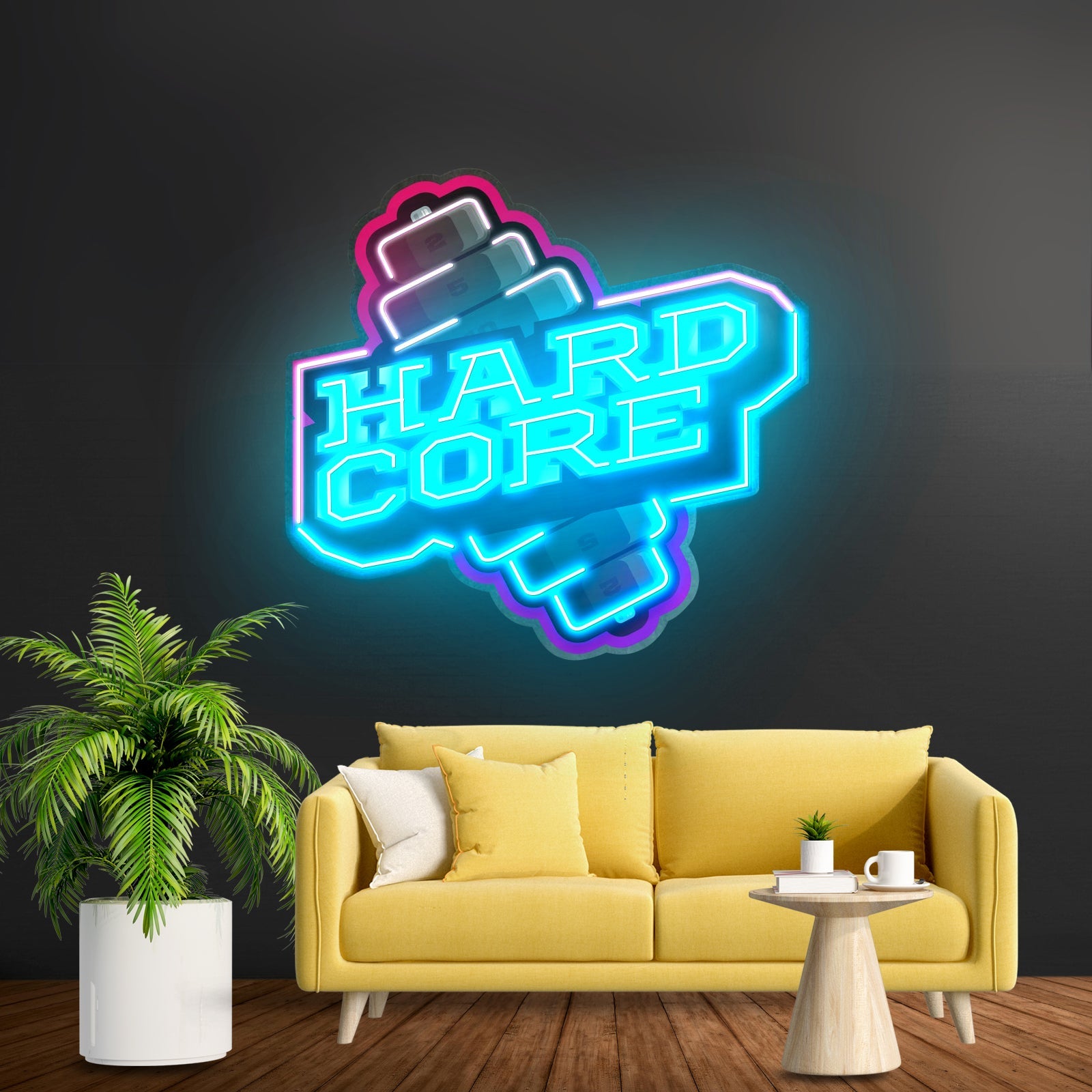 Hardcore Dumbell Led Neon Sign Light Custom Led Signs - Shineneon