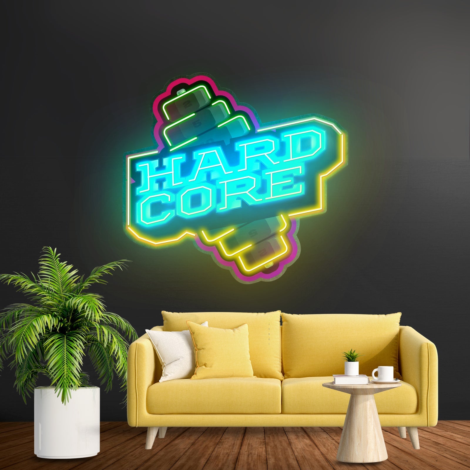 Hardcore Dumbell Led Neon Sign Light Custom Led Signs - Shineneon