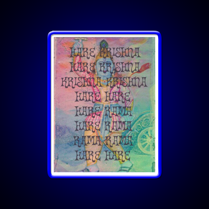 Hare Krishna Hare Rama Yoga Led Neon Sign For Wellness Space Rgb Color