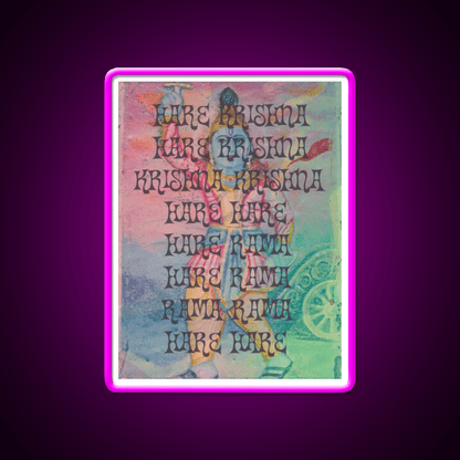 Hare Krishna Hare Rama Yoga Led Neon Sign For Wellness Space Rgb Color - Shineneon