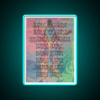 Hare Krishna Hare Rama Yoga Led Neon Sign For Wellness Space Rgb Color - Shineneon