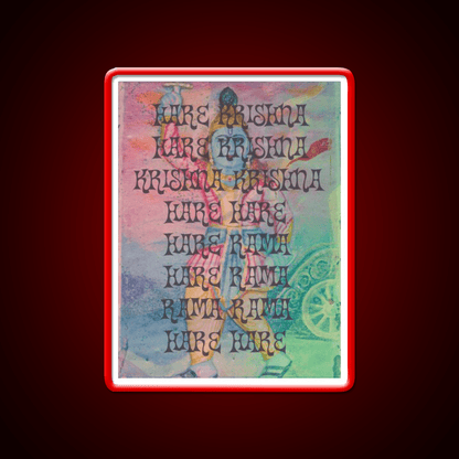 Hare Krishna Hare Rama Yoga Led Neon Sign For Wellness Space Rgb Color - Shineneon