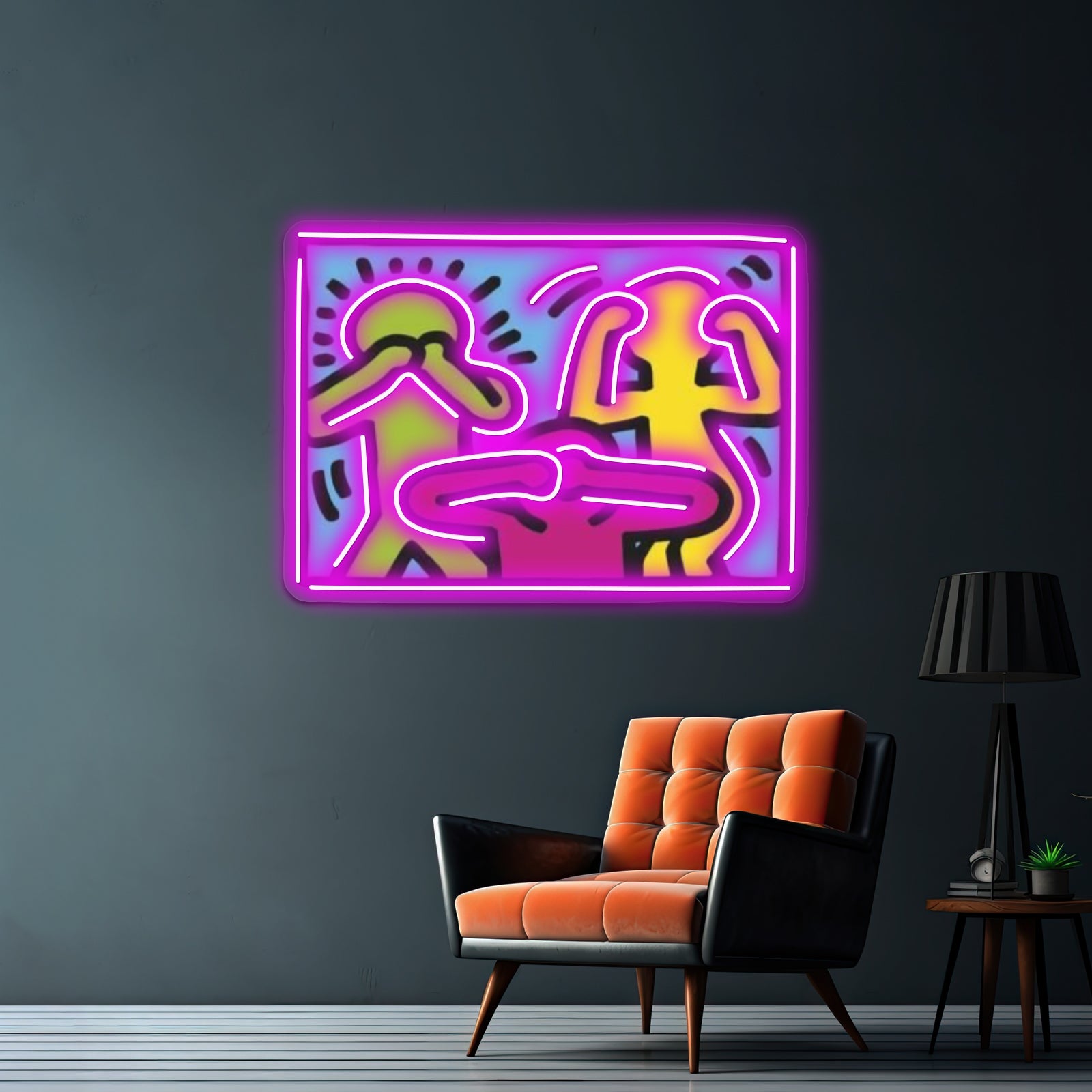 Haring Copy Artwork Large Neon Signs | Shineneon