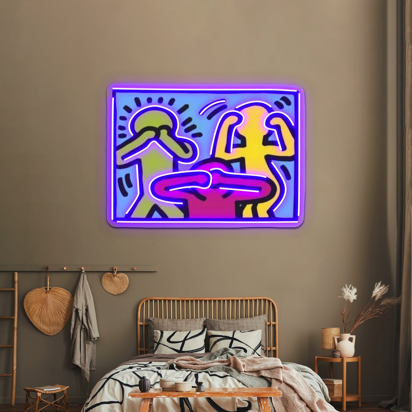 Haring Copy Artwork Large Neon Signs