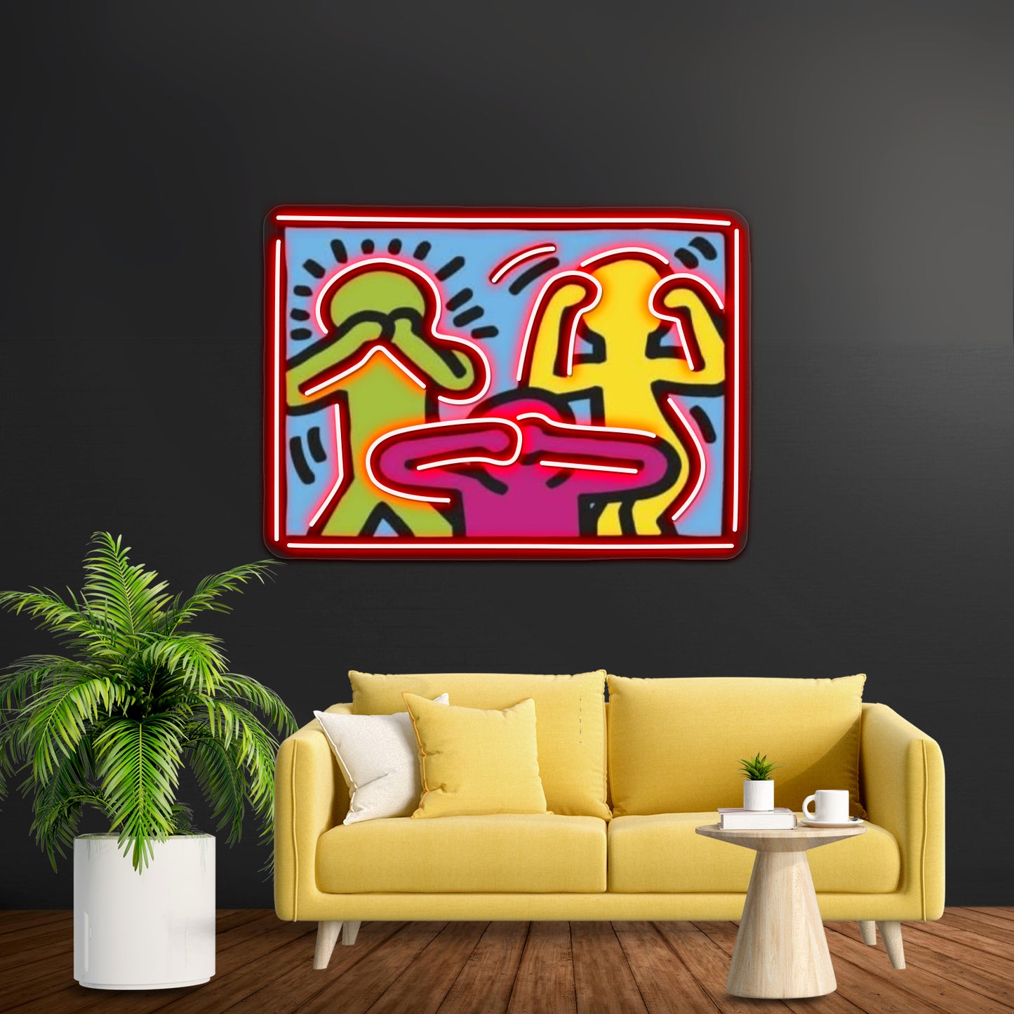 Haring Copy Artwork Large Neon Signs