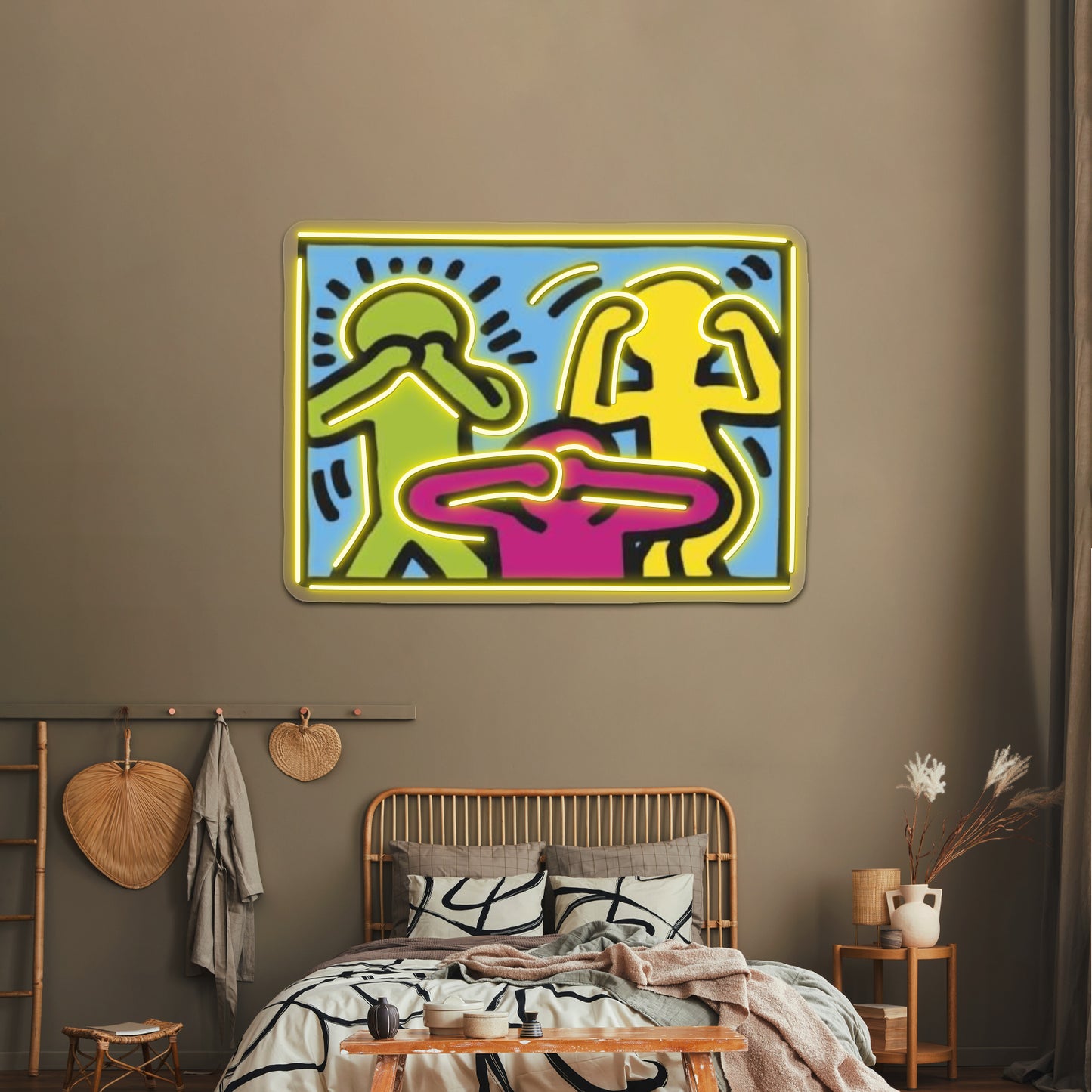 Haring Copy Artwork Large Neon Signs