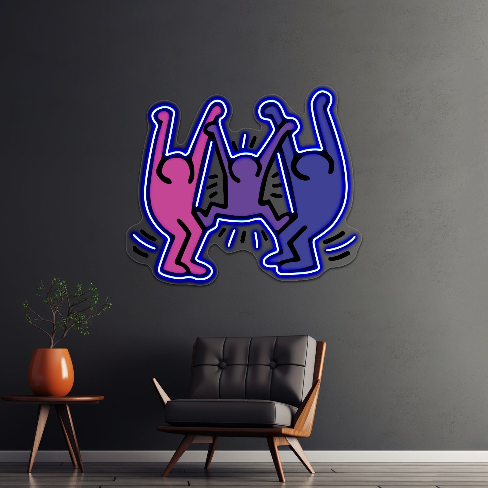 Haringg People Dance Wall Artwork Neon Signs | Shineneon