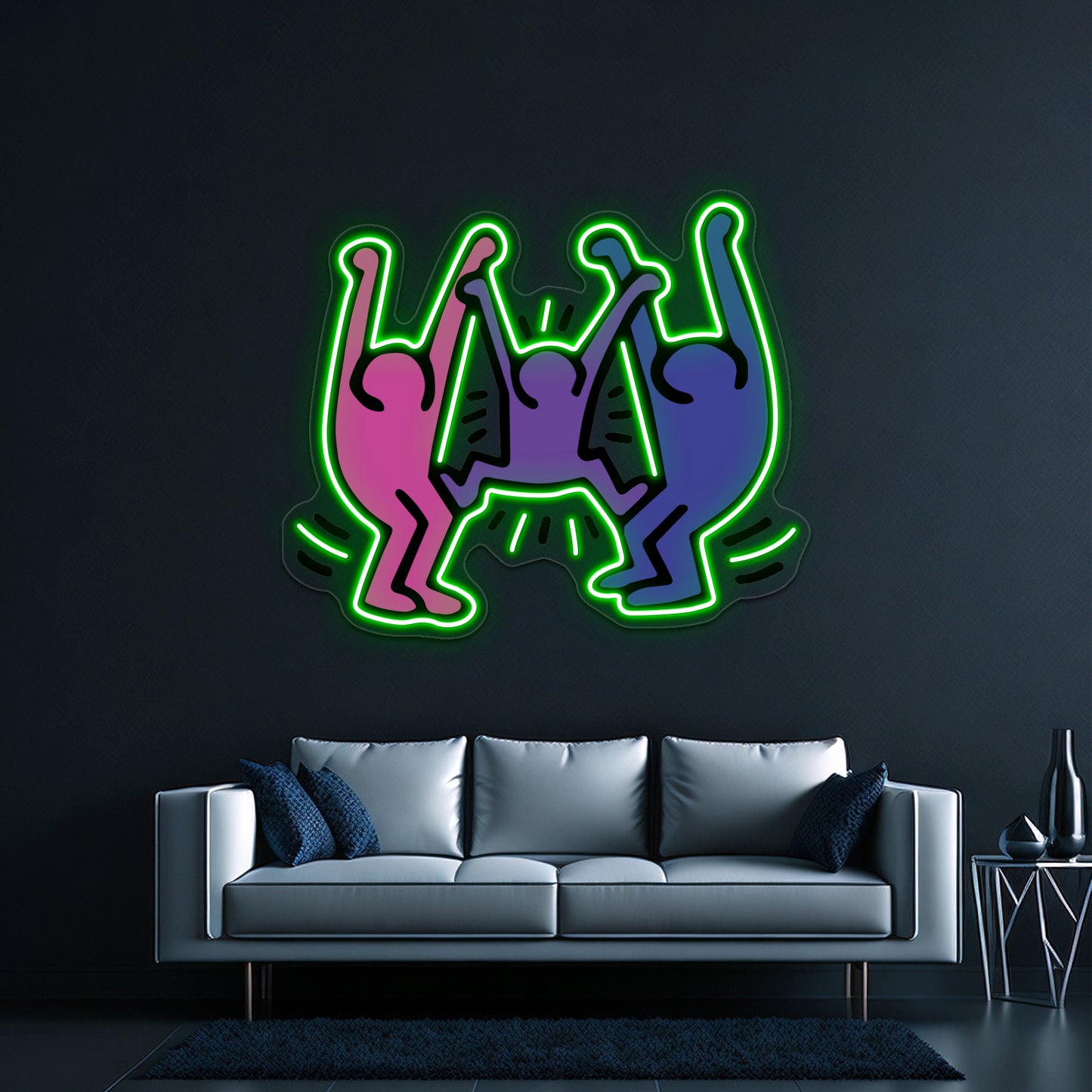 Haringg People Dance Wall Artwork Neon Signs