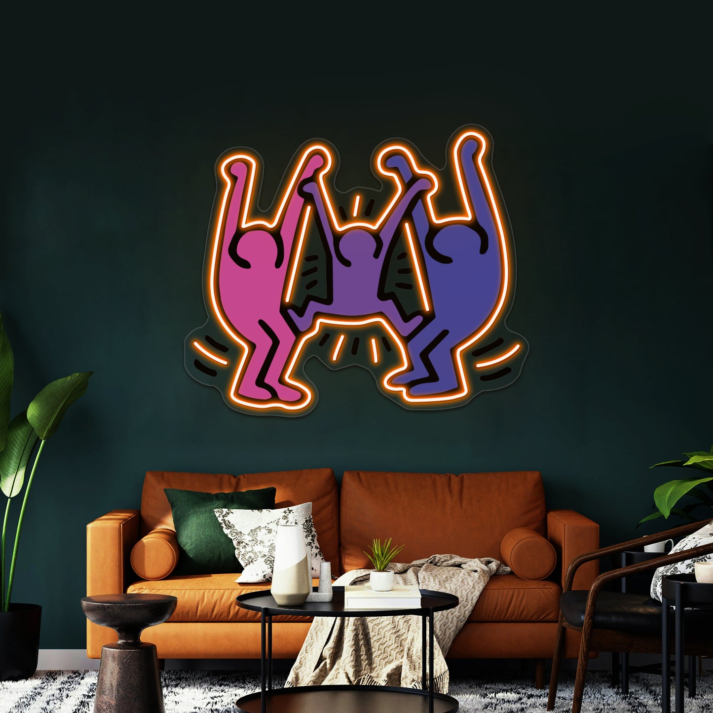 Haringg People Dance Wall Artwork Neon Signs