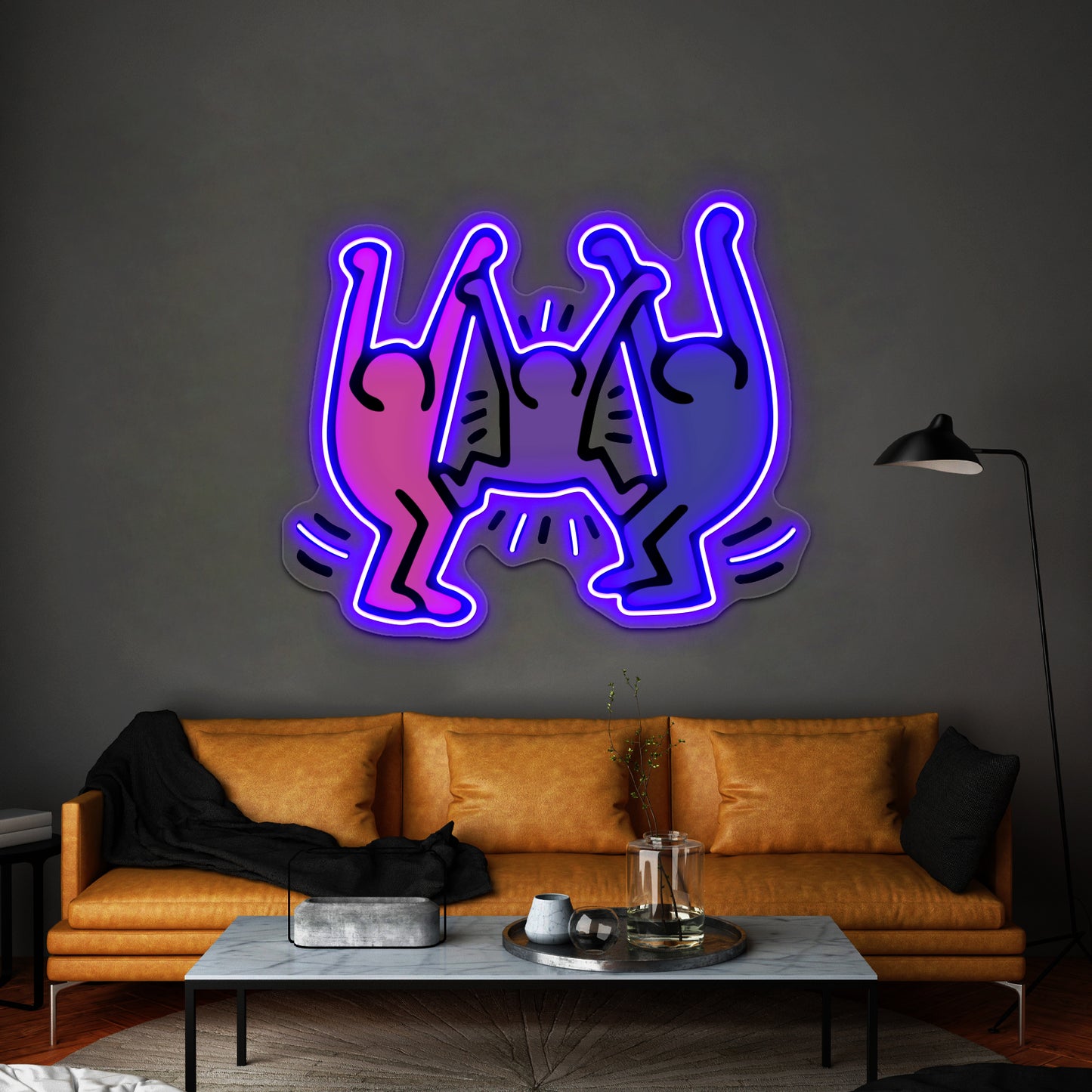 Haringg People Dance Wall Artwork Neon Signs