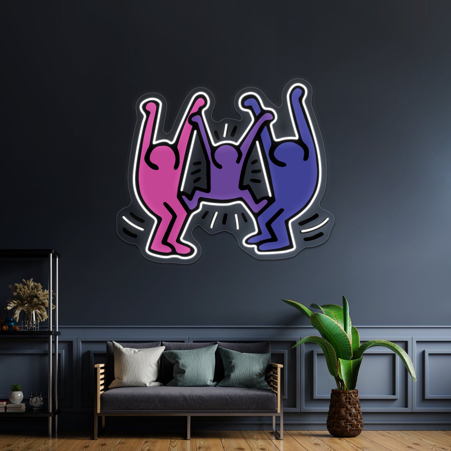 Haringg People Dance Wall Artwork Neon Signs