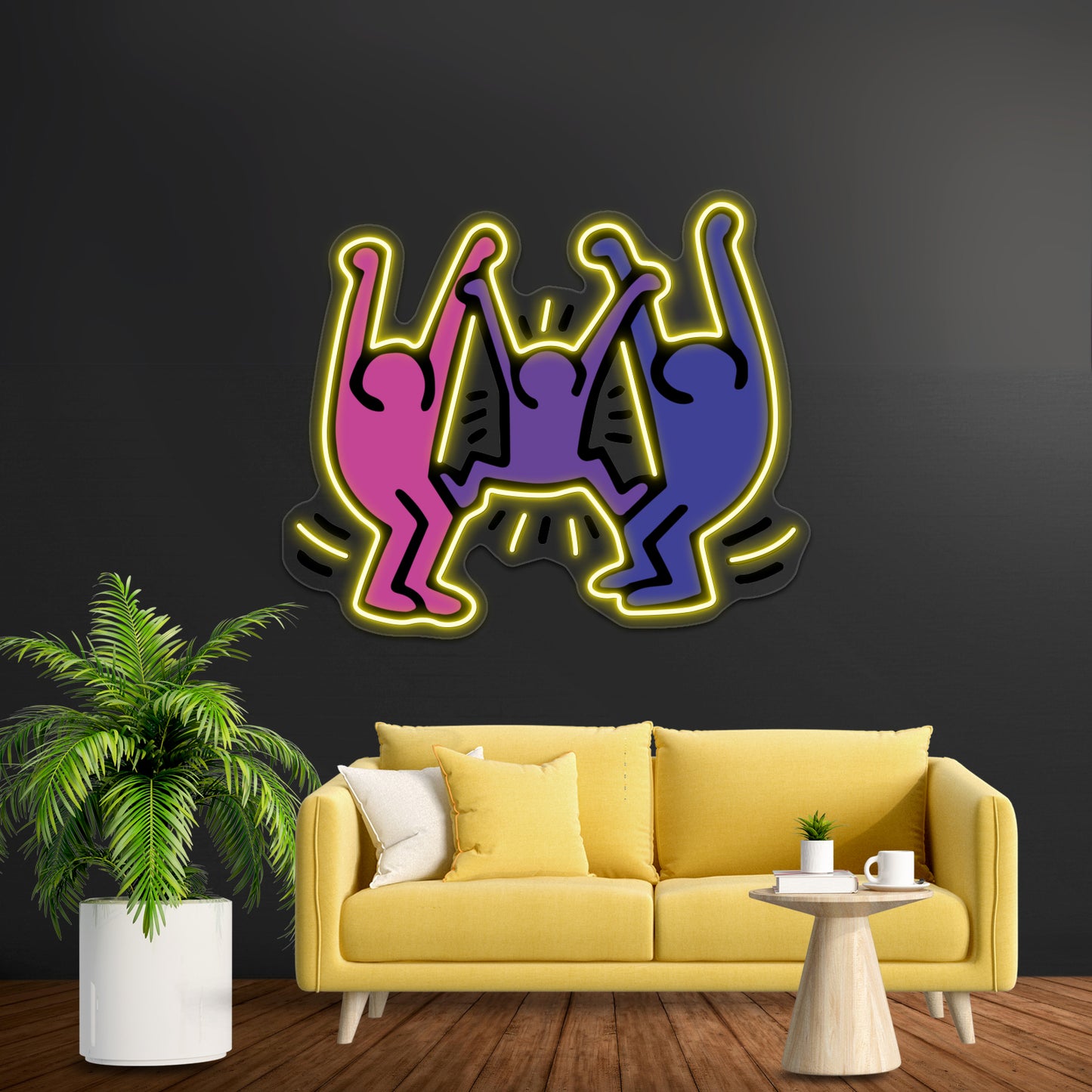 Haringg People Dance Wall Artwork Neon Signs