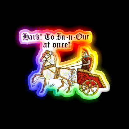 Hark To In N Out Fast Food Led Neon Sign For Burger Place Rgb Color - LED neon sign close-up detail