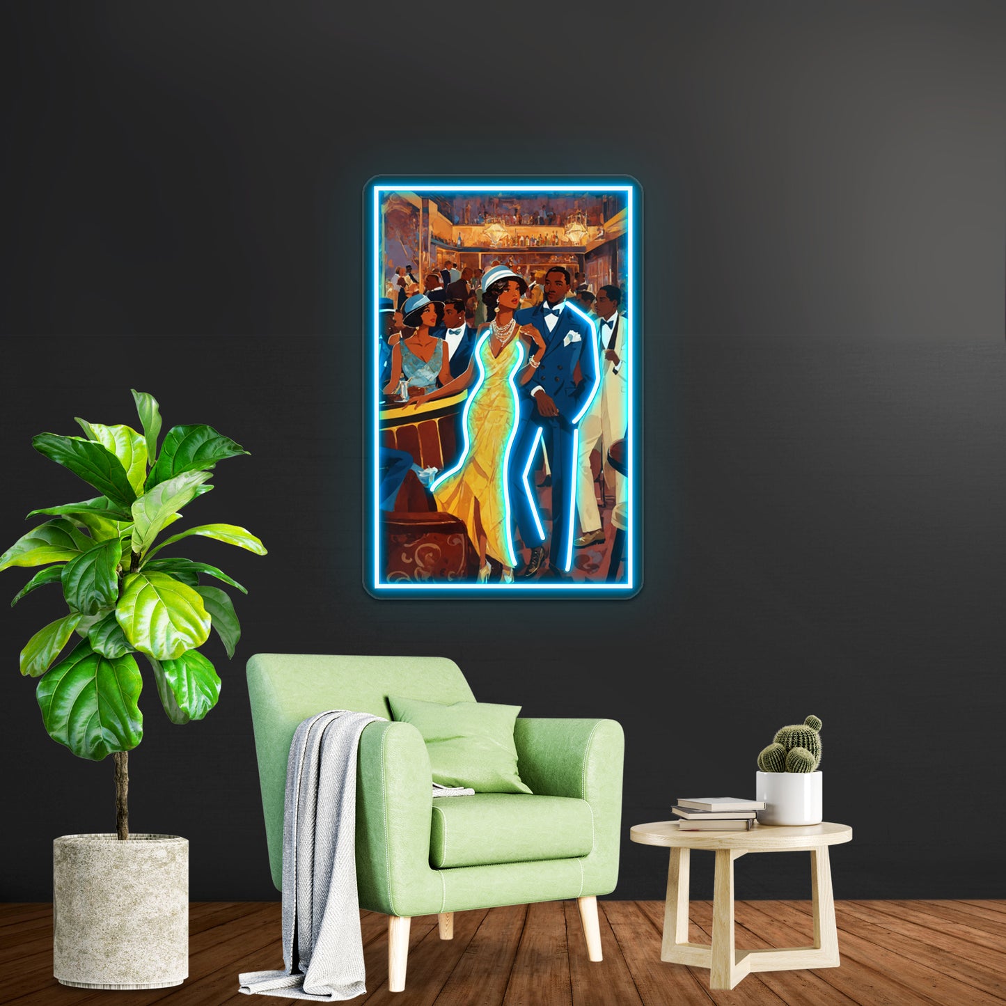 Harlem Renaissance Social Wall Artwork Neon Signs