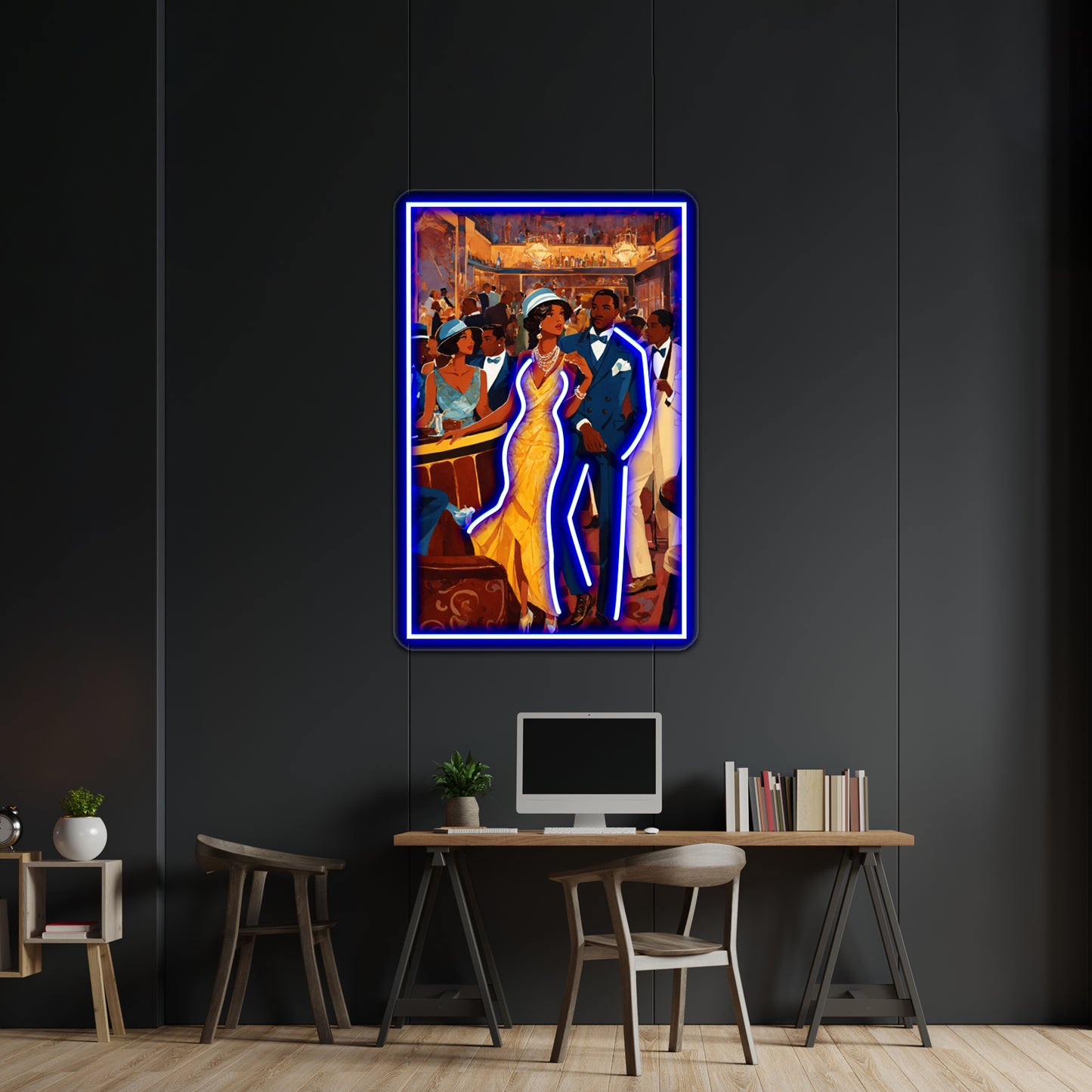 Harlem Renaissance Social Wall Artwork Neon Signs