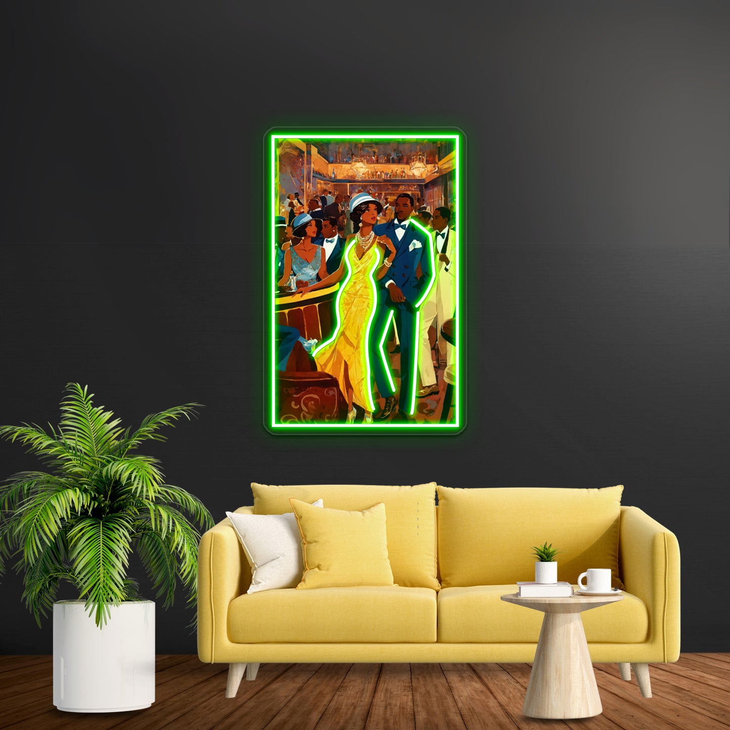 Harlem Renaissance Social Wall Artwork Neon Signs