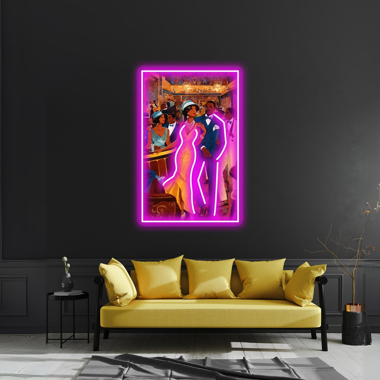 Harlem Renaissance Social Wall Artwork Neon Signs