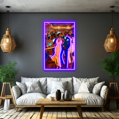 Harlem Renaissance Social Wall Artwork Neon Signs