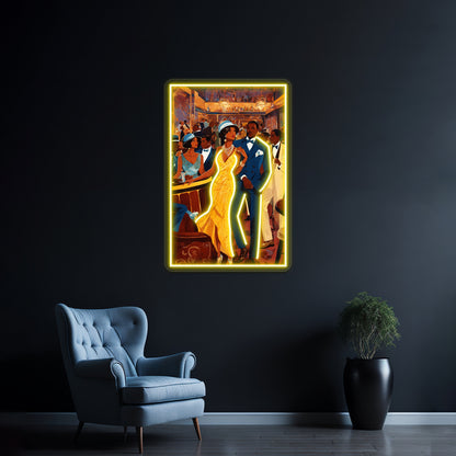 Harlem Renaissance Social Wall Artwork Neon Signs