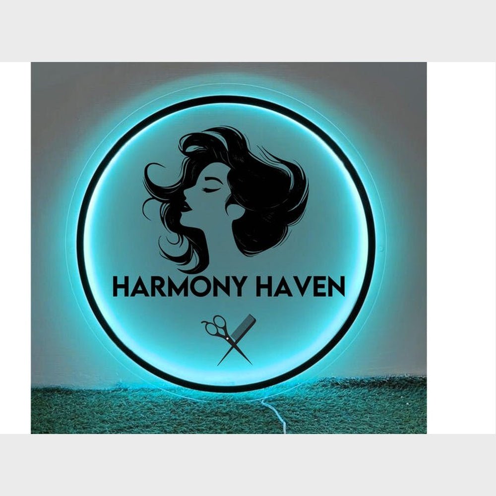 Harmony Haven Acrylic Business Logo Sign - Shineneon