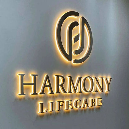 Harmony Life Care 3D Backlit Channel Letters Led Light Sign - Shineneon