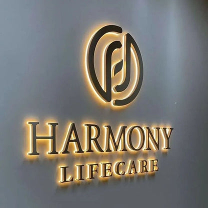 Harmony Lifecare 3D Backlit Channel Letters Led Light Sign - Shineneon