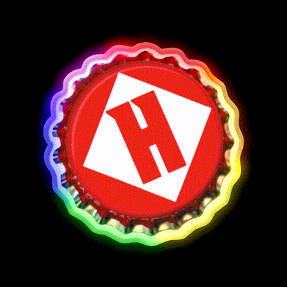 Harpoon Bottle Cap Beer Bar Decor Led Neon Sign Rgb Color - LED neon sign close-up detail