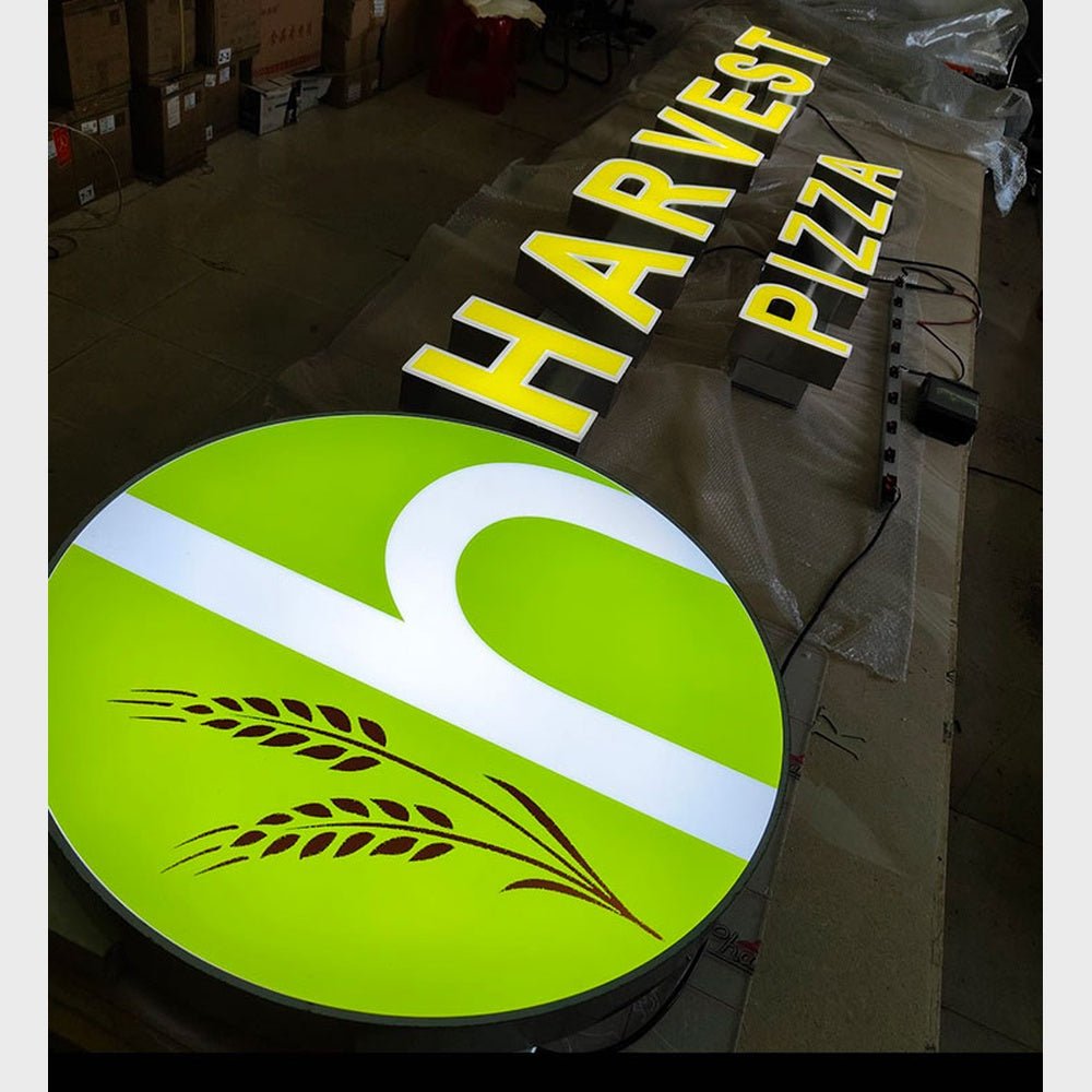 Harvest Pizza 3D Frontlit Channel Letters Led Light Sign - Shineneon
