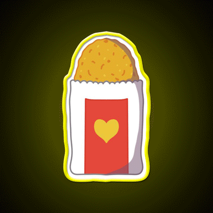 Hash Brown Fast Food Led Neon Sign For Burger Place Rgb Color - Custom LED neon sign front view