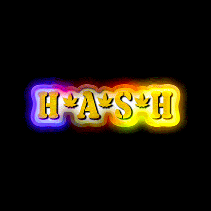 Hash Mash Hemp Inspired Green Leaf Led Neon Sign Rgb Color - LED neon sign close-up detail