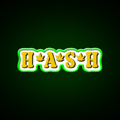 Hash Mash Hemp Inspired Green Leaf Led Neon Sign Rgb Color - LED neon sign view 8