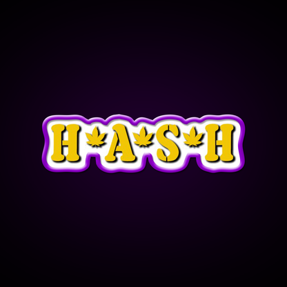 Hash Mash Hemp Inspired Green Leaf Led Neon Sign Rgb Color - LED neon sign view 9