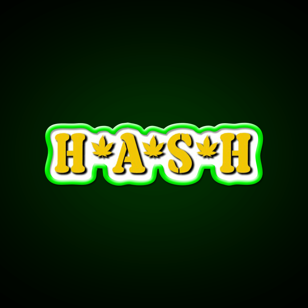 Hash Mash Hemp Inspired Green Leaf Led Neon Sign Rgb Color - Shineneon