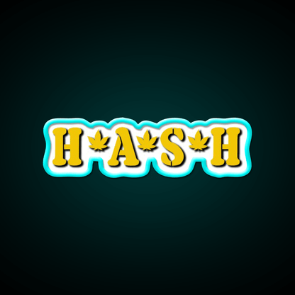 Hash Mash Hemp Inspired Green Leaf Led Neon Sign Rgb Color - Shineneon