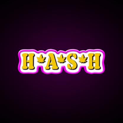 Hash Mash Hemp Inspired Green Leaf Led Neon Sign Rgb Color - Shineneon