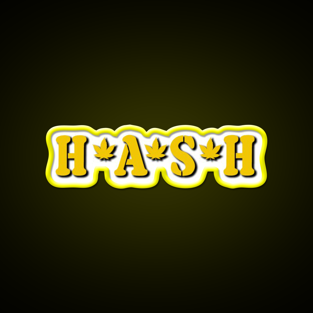 Hash Mash Hemp Inspired Green Leaf Led Neon Sign Rgb Color