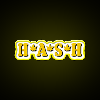 Hash Mash Hemp Inspired Green Leaf Led Neon Sign Rgb Color