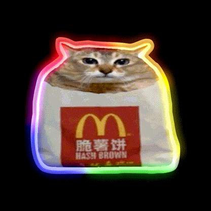 Hashbrown Fast Food Led Neon Sign For Burger Place Rgb Color - LED neon sign close-up detail