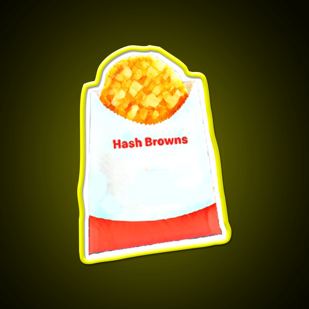 Hashbrown Fast Food Led Neon Sign For Burger Place Wall Art Rgb Color - Shineneon