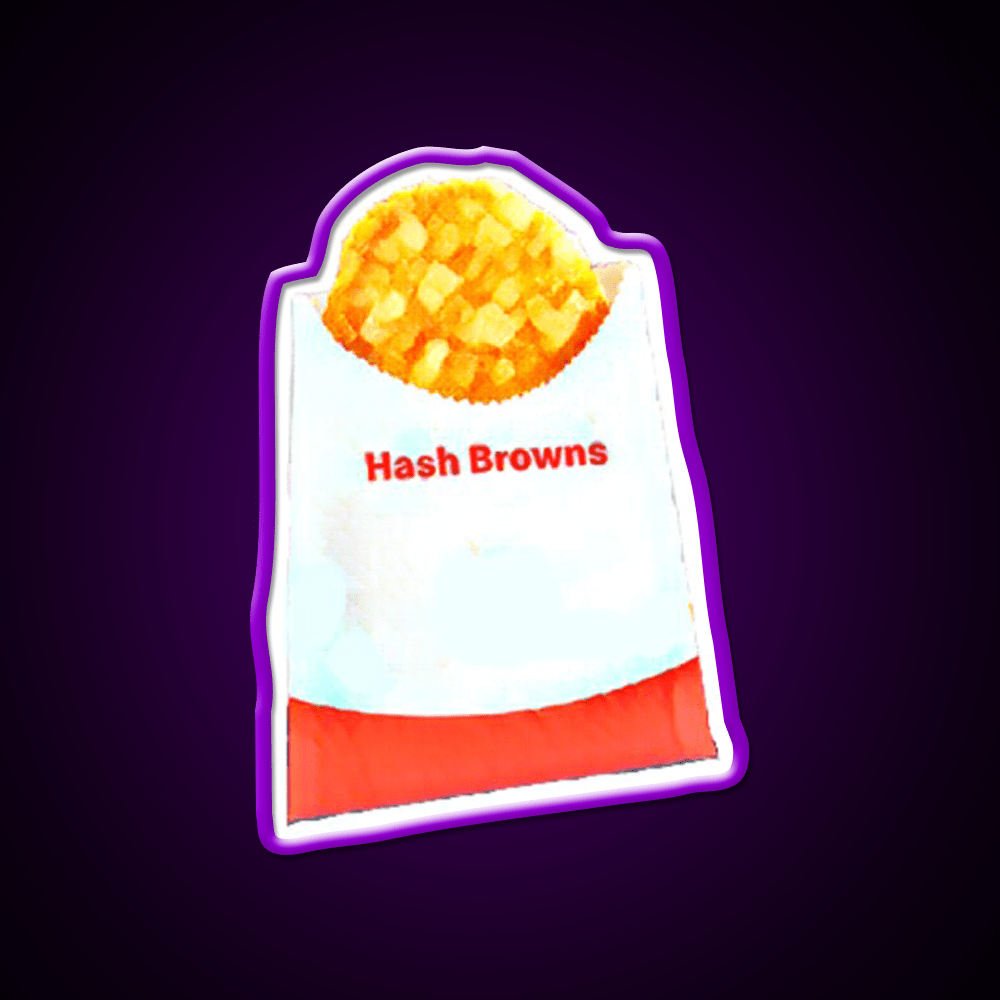 Hashbrown Fast Food Led Neon Sign For Burger Place Wall Art Rgb Color - Shineneon