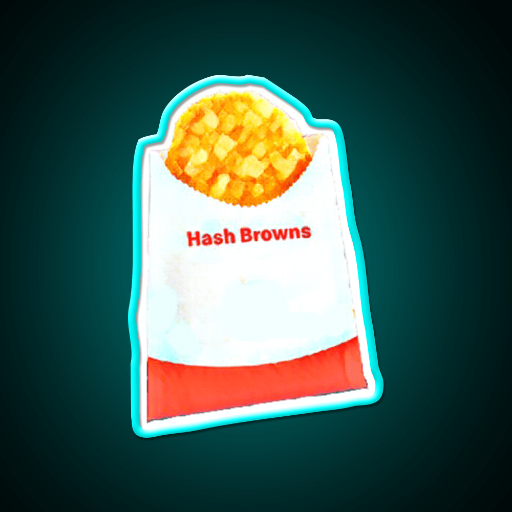 Hashbrown Fast Food Led Neon Sign For Burger Place Wall Art Rgb Color - Shineneon