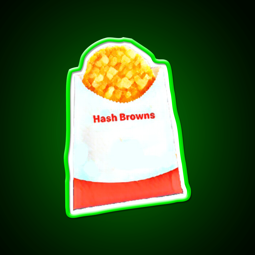 Hashbrown Fast Food Led Neon Sign For Burger Place Wall Art Rgb Color - Shineneon